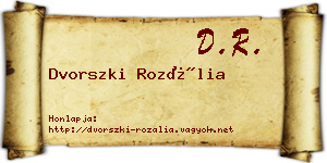 Dvorszki Rozália névjegykártya